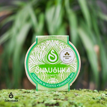 Łagodny szampon do włosów w kostce - Zielona herbata z glinką