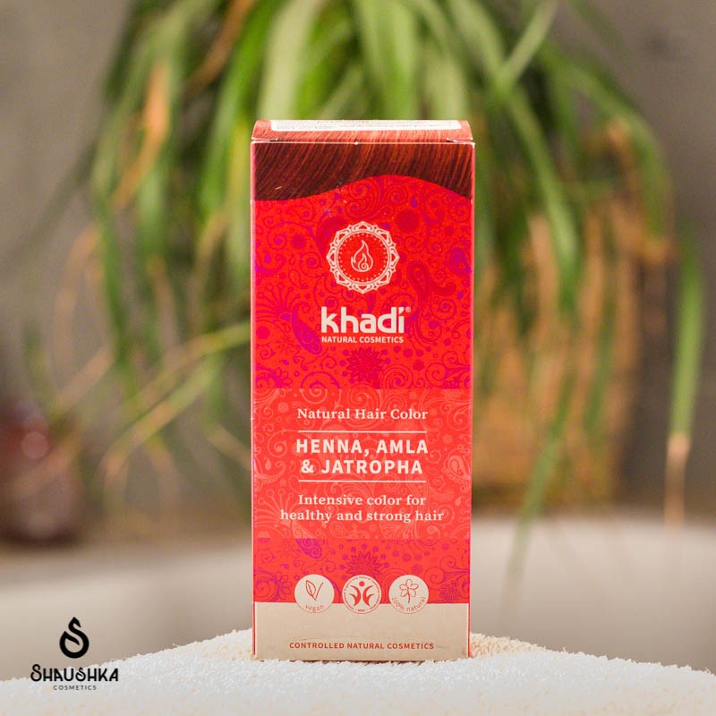 NATURALNA HENNA KHADI NATURALNA Z AMLĄ I JATROPHĄ NATURALNA HENNA KHADI NATURALNA Z AMLĄ I JATROPHĄ
