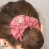 NATURALNA GUMKA SCRUNCHIE 100% RAMIA KOLOR BURGUND