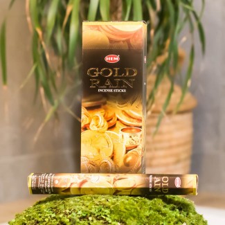 Naturalne kadzidełka  GOLD RAIN (Incense Sticks HEM) sześciokątne 20 szt