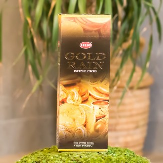 Naturalne kadzidełka  GOLD RAIN (Incense Sticks HEM) sześciokątne 20 szt