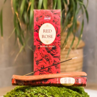 Naturalne kadzidełka RED ROSE - CZERWONA RÓŻA (HEM) sześciokąt 20 szt