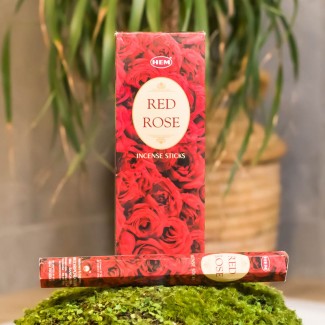 Naturalne kadzidełka RED ROSE - CZERWONA RÓŻA (HEM) sześciokąt 20 szt