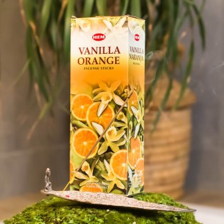 Naturalne kadzidełka VANILLA ORANGE (HEM) sześciokątne 20 szt.