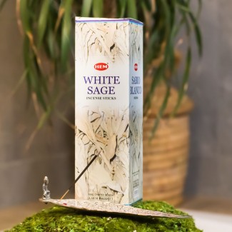 Naturalne kadzidełka BIAŁA SZAŁWIA, WHITE SAGE (Incense sticks HEM) 8 sztuk