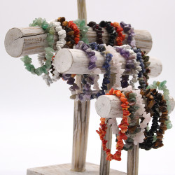 Bransoletka z kamieni naturalnych  Kwarc Różowy | chips 5-8mm