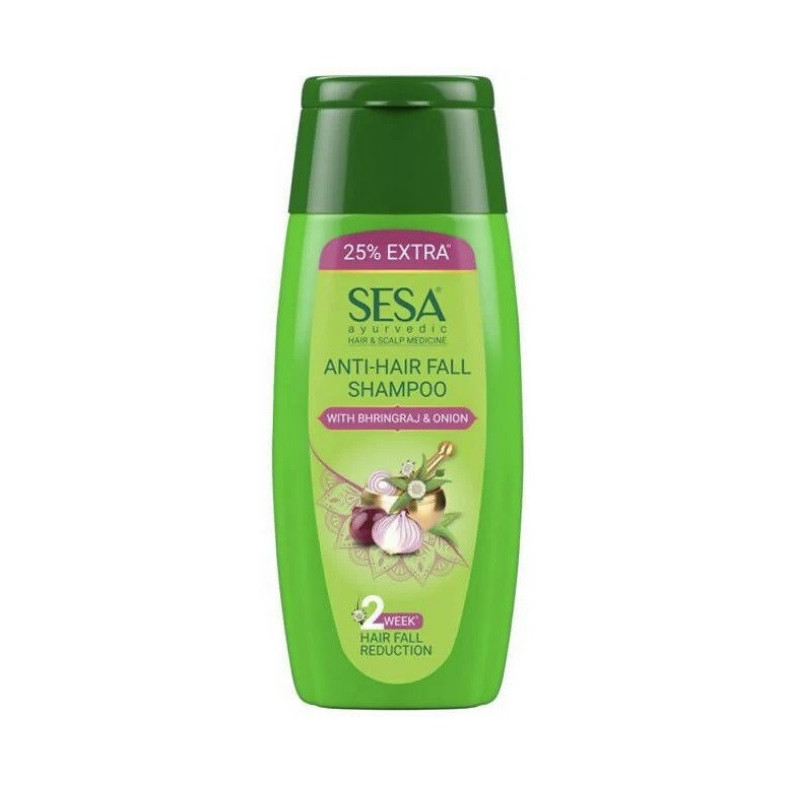 Szampon ANTI HAIR-FALL SHAMPOO z Cebulą i Bhringaraj (GREEN) 100ml SESA