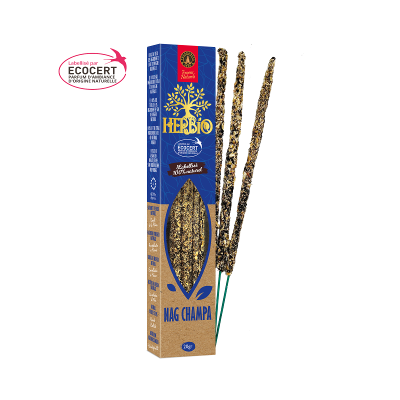 Kadzidełka Nag Champa HERBIO 100% naturalne Ecocert 20g