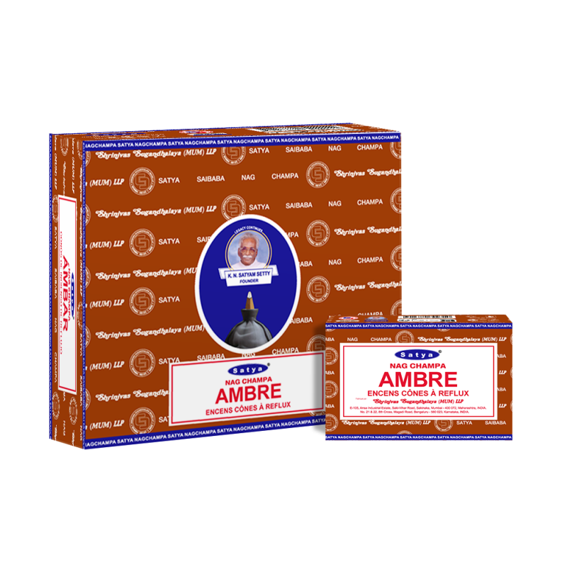 Kadzidełka backflow z przepływem zwrotnym Ambra Satya