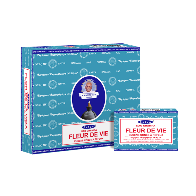 Kadzidełka backflow Flower of Life Satya 10szt