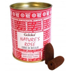 Kadzidełka Backflow z dymem opadającym Róża Goloka