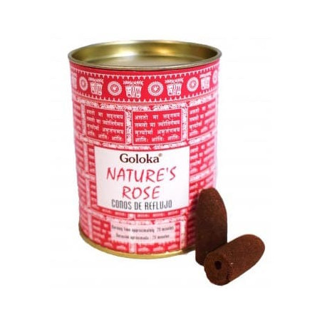 Kadzidełka Backflow z dymem opadającym Róża Goloka