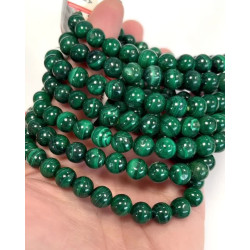 Bransoletka z kamieni naturalnych Malachit koraliki 7-8 mm