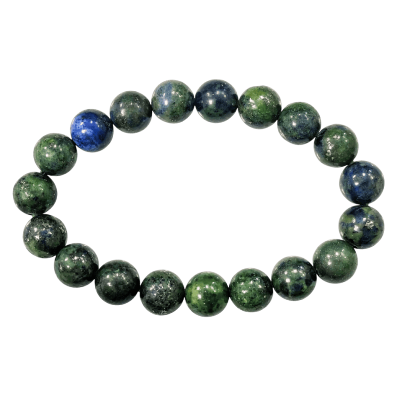 Bransoletka z kamieni naturalnych Azuryt Malachit koraliki 10mm