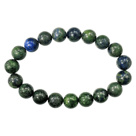Bransoletka z kamieni naturalnych Azuryt Malachit koraliki 10mm