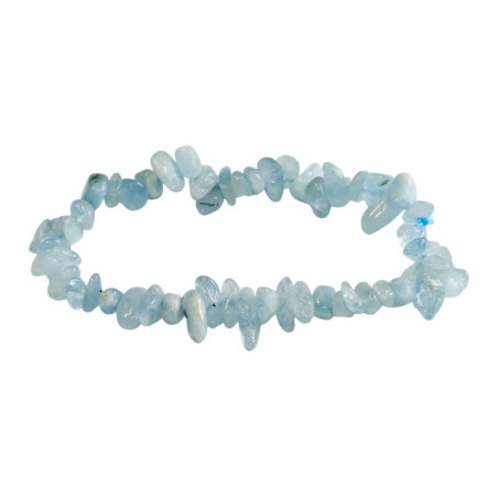 Bransoletka z kamieni naturalnych Akwamaryn AA chips 5-8mm