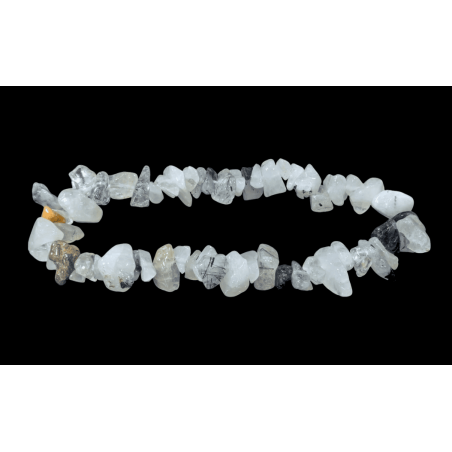 Bransoletki z kamieni naturalnych Kryształ Górski Turmalin chips 5-8mm