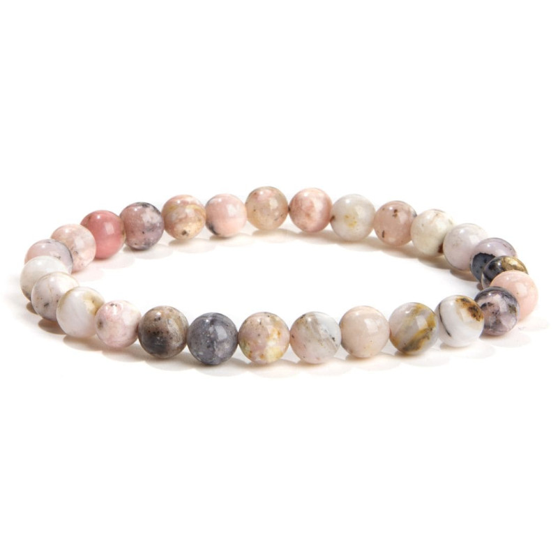 Bransoletka z kamieni naturalnych Opal Różowy