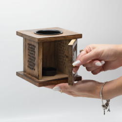 Duży Kominek Zapachowy z Drewna Mango - Słoń