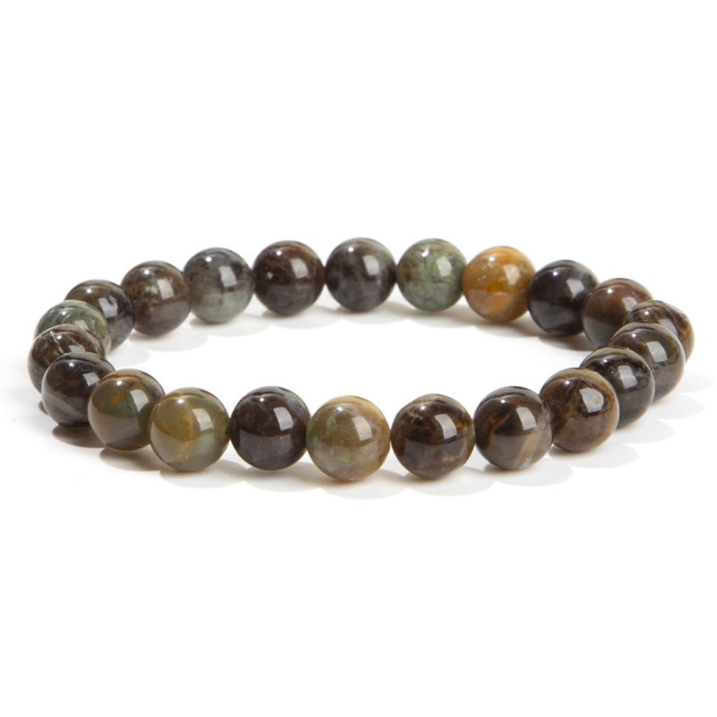 Bransoletka z kamieni naturalnych Serpentyn z Chin koraliki 8mm