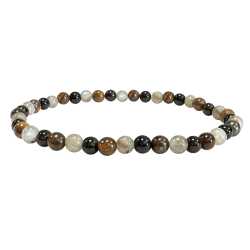 Bransoletka labradoryt, tygrysie oko, obsydian